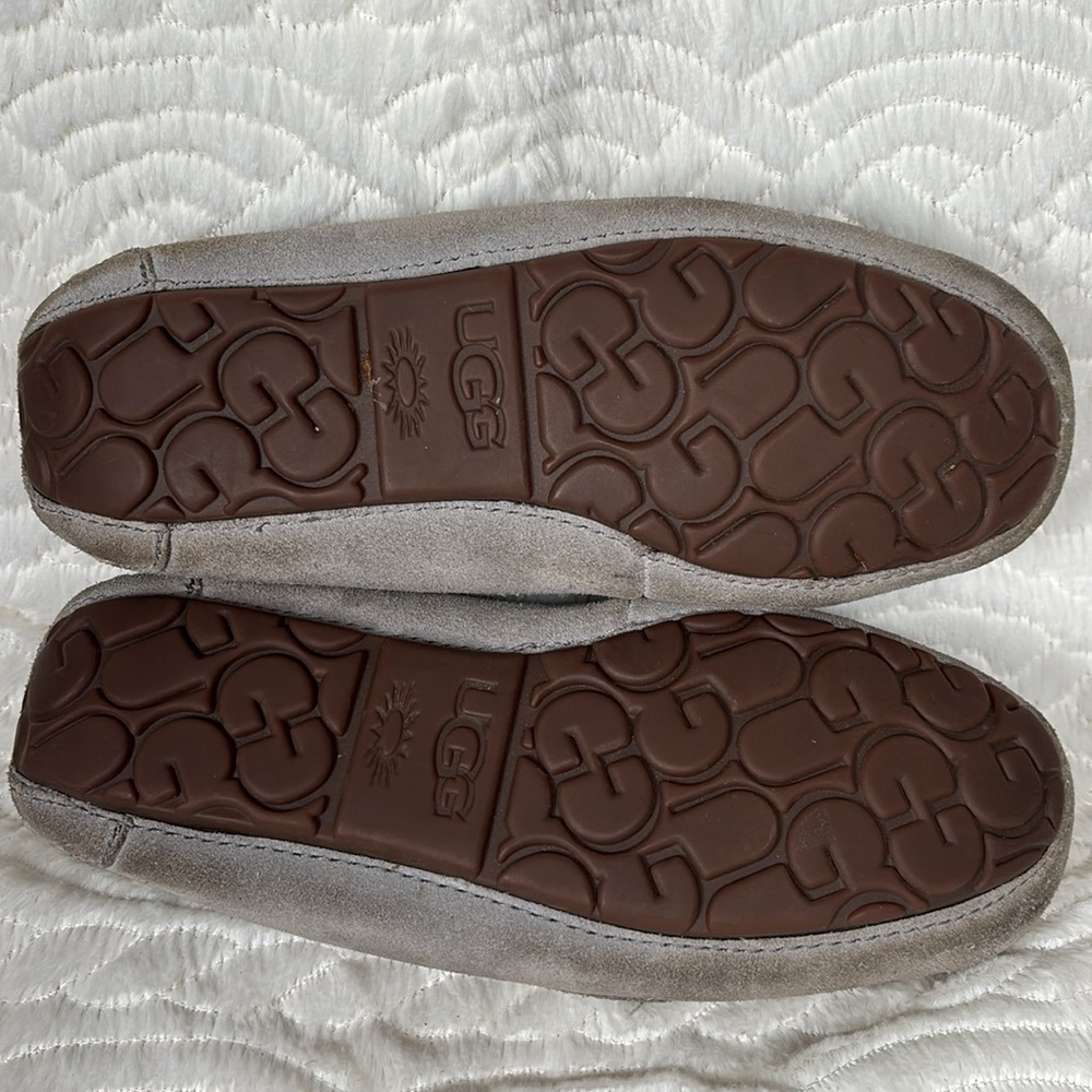 UGG Women’s Gray Suede Slippers Sz. 7 - Picture 7 of 9